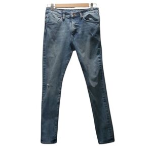 &Denim Jeans Men's light Blue Skinny Low Waist 60° Tech Stretch Skinny Jeans Rip